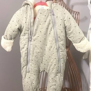 GAP - Baby Hoodie Sherpa-Lined One Piece